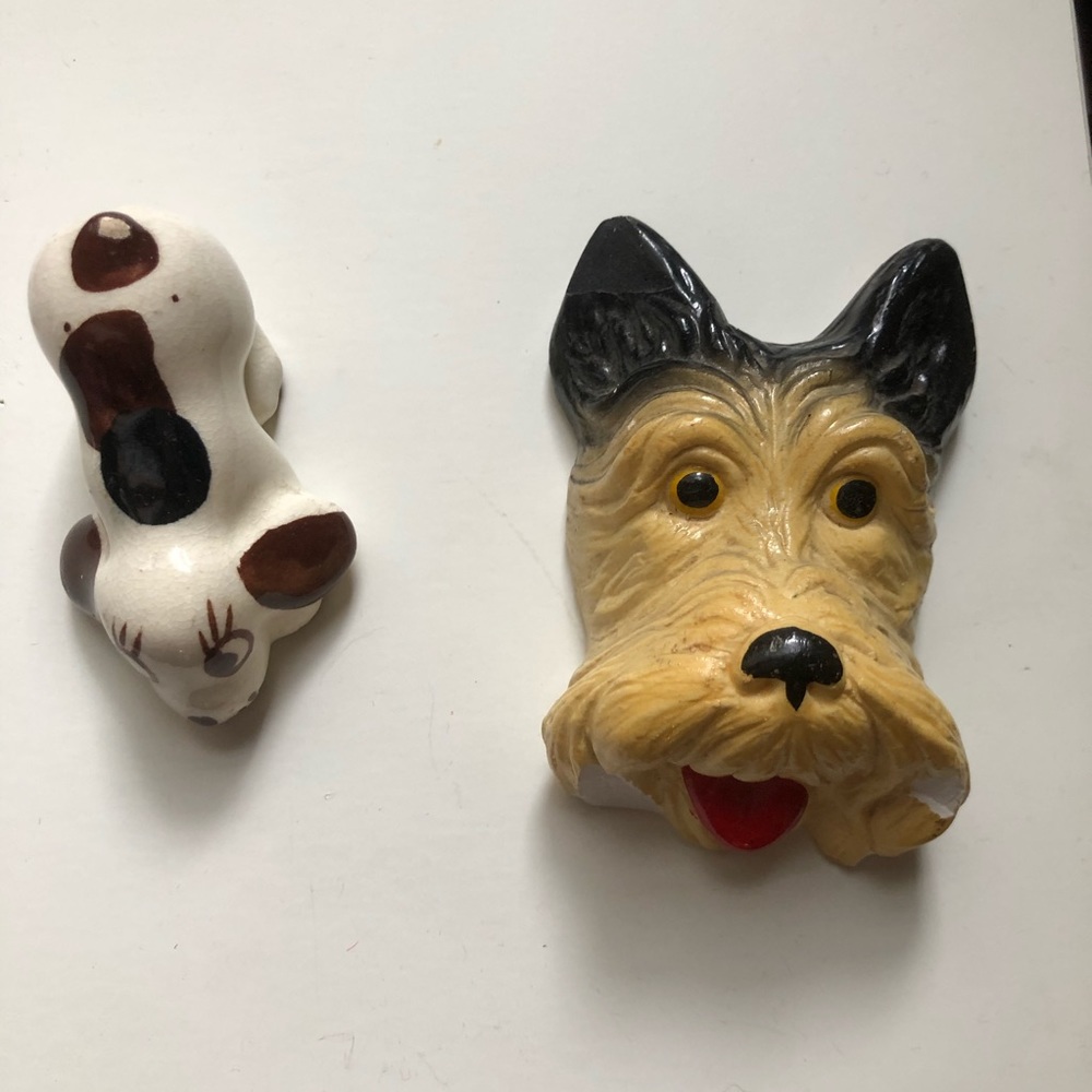 2 Vintage Dog Figurines